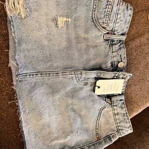 Distressed Denim Shorts
